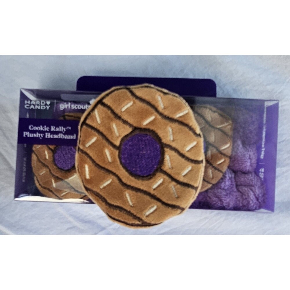Girl Scout Hard Candy Cookie Rally Coconut Caramel Cookies Plushy Headband NEW